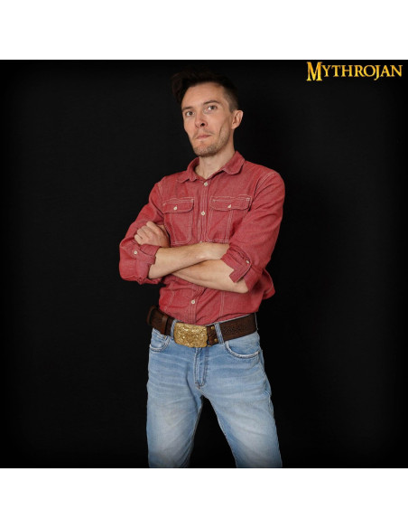 Cinto Viking com fivela de latão...