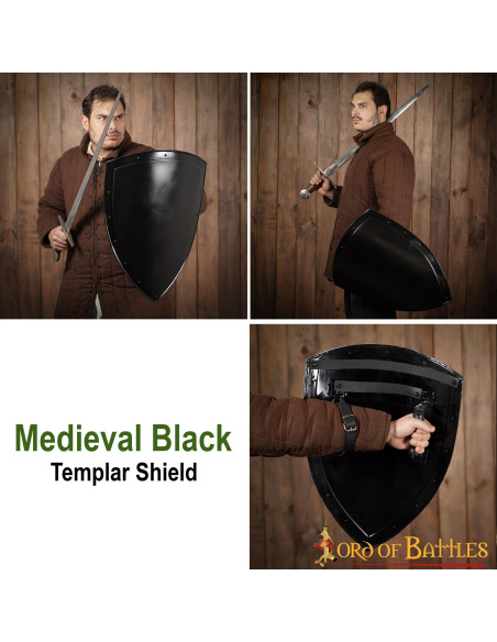 Escudo preto liso para pintar (60,9 cm.)