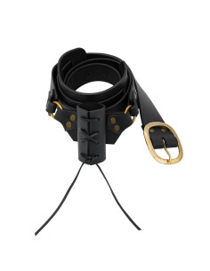 Baldric medieval de couro com cinto, para espadas.