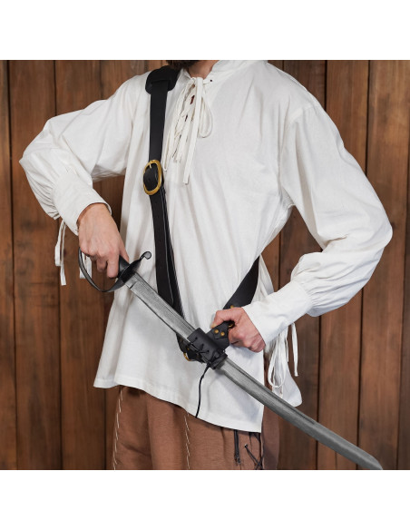 Baldric medieval de couro com cinto,...