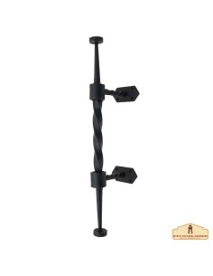 Maçaneta da porta castelo em ferro (41,9 cm.)