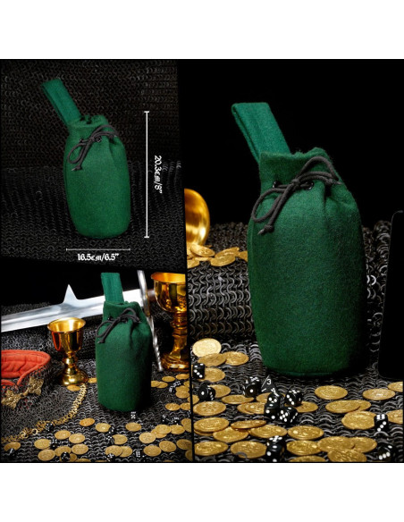 Bolsa de lã colorida Viking (20,3 ×...