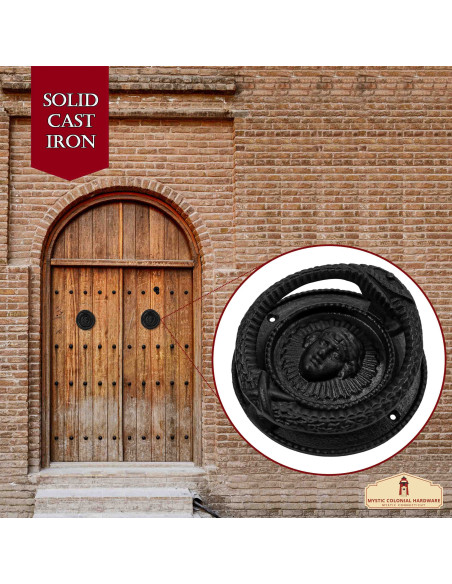 Aldrava medieval circular estilo...