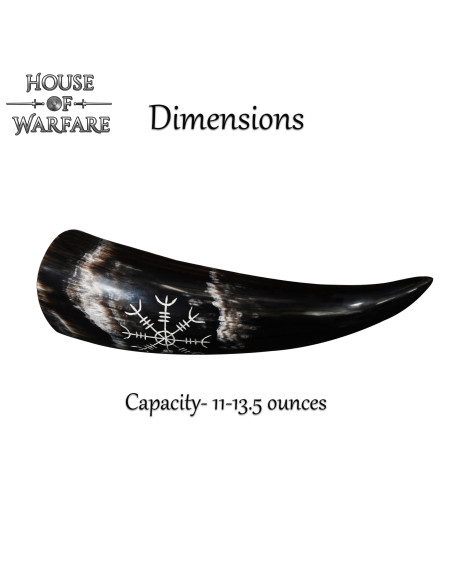 Chifre de beber Viking com design...