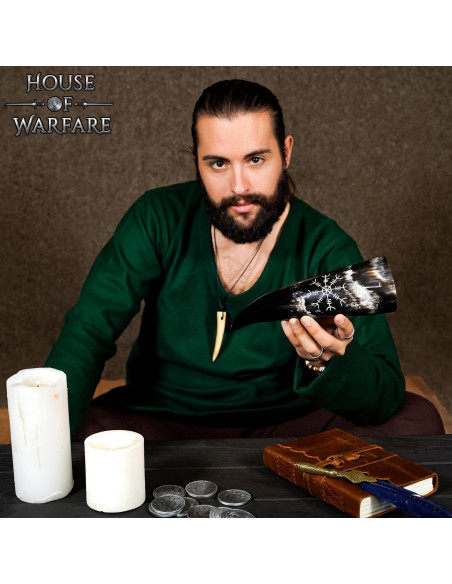 Chifre de beber Viking com design...