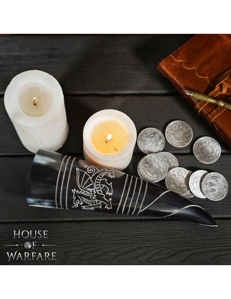 Design de dragão celta com chifre...