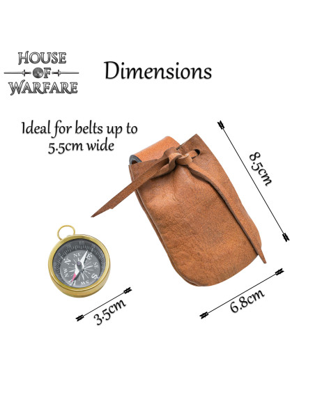 Bússola pirata com estojo de couro...