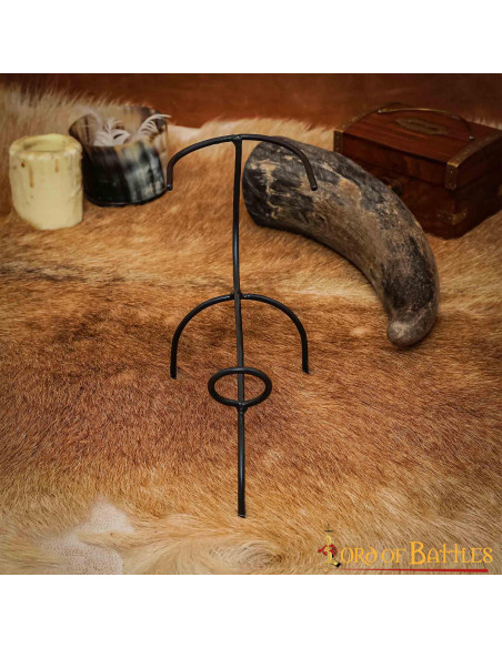 Suporte de chifre de ferro forjado à mão