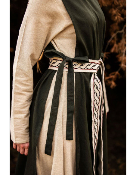 Sobretudo medieval Magdalena, cor verde