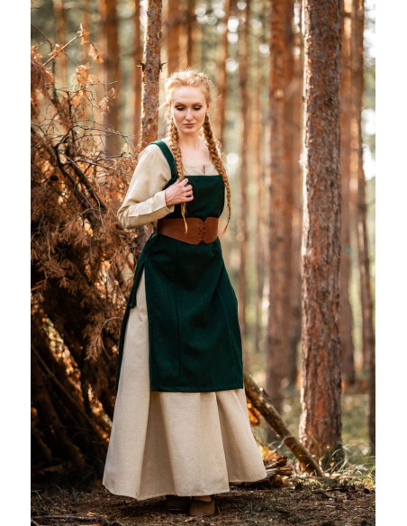 Avental medieval Viking Aila em lã,...