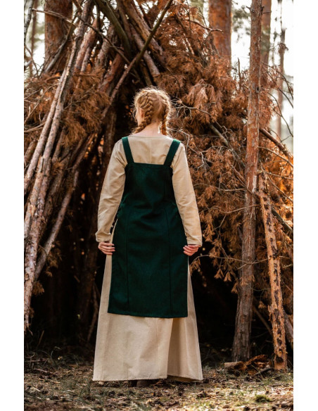 Avental medieval Viking Aila em lã,...