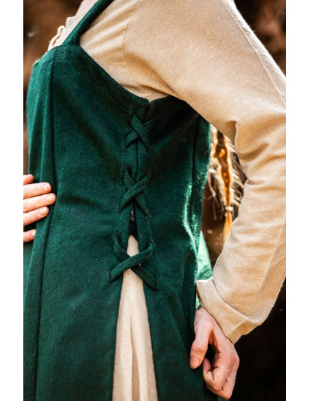 Avental medieval Viking Aila em lã,...