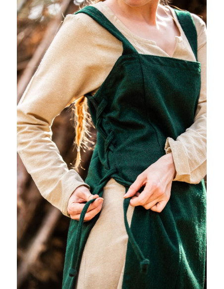 Avental medieval Viking Aila em lã,...