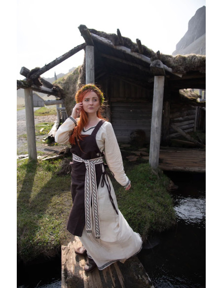 Sobretudo marrom de mulher Aleiga com...