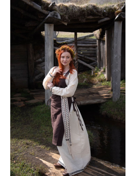 Sobretudo marrom de mulher Aleiga com...