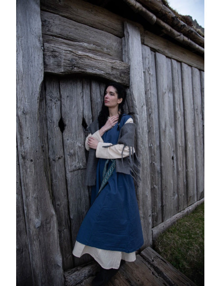 Vestido medieval modelo Gerda, cor azul