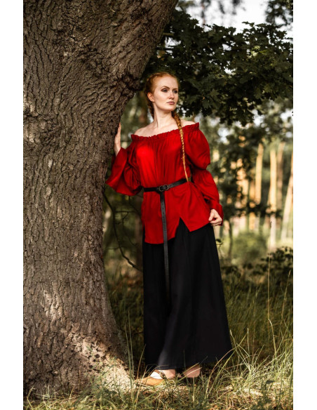 Blusa clássica medieval modelo Emma,...