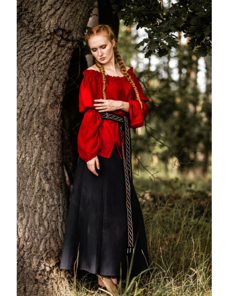 Blusa clássica medieval modelo Emma,...