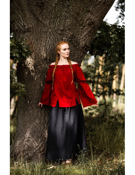 Blusa clássica medieval modelo Emma,...