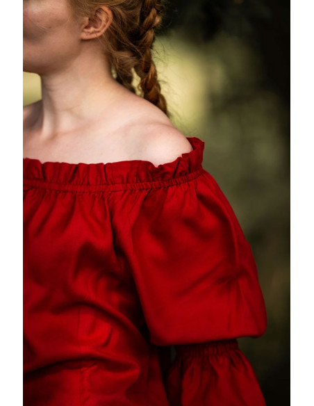 Blusa clássica medieval modelo Emma,...