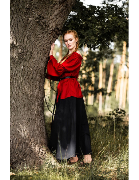 Blusa clássica medieval modelo Emma,...