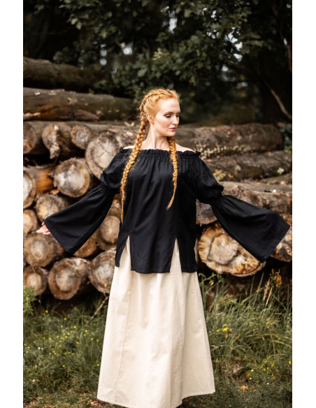Blusa clássica medieval modelo Emma,...