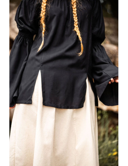 Blusa clássica medieval modelo Emma,...