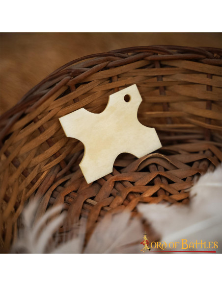 Tábua de osso decorativa (3,8 x 3,1 cm)