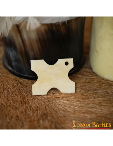 Tábua de osso decorativa (3,8 x 3,1 cm)