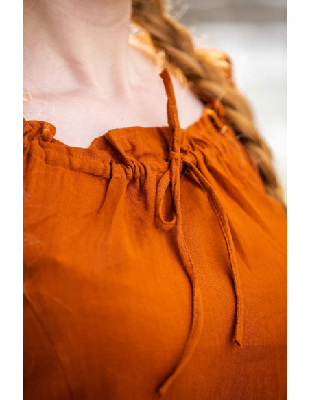 Adele Blusa Medieval Sem Mangas, Rust...