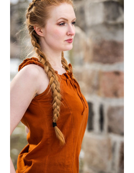 Adele Blusa Medieval Sem Mangas, Rust...