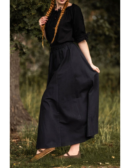 Saia medieval modelo Diana, preta
