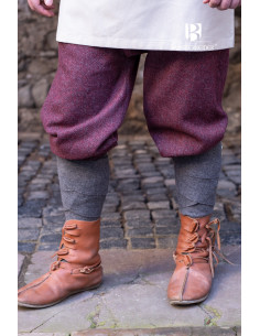 Calça Viking modelo Rus Ivar, Marrom-Cinza