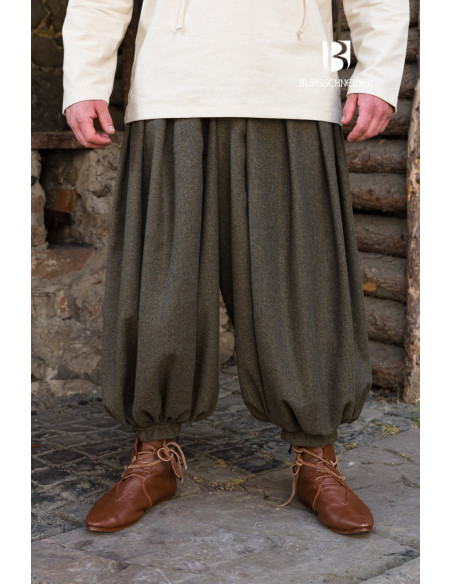 Calça Rus Borys de perna larga, cinza...