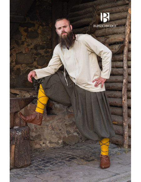 Calça Rus Borys de perna larga, cinza...