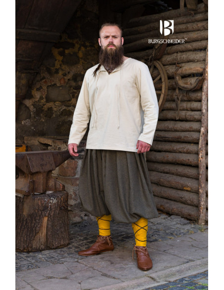 Calça Rus Borys de perna larga, cinza...