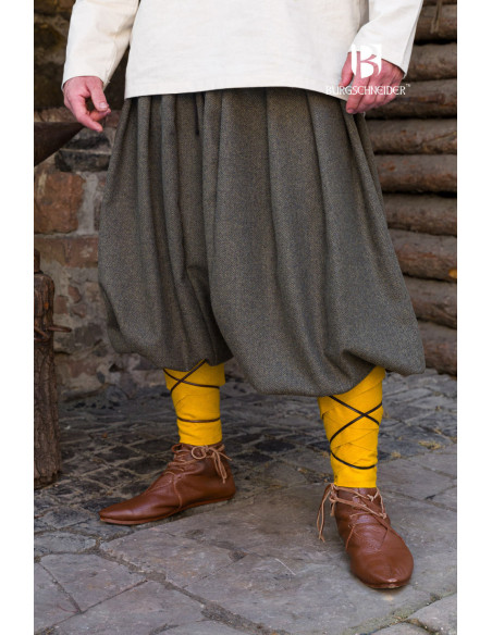 Calça Rus Borys de perna larga, cinza...