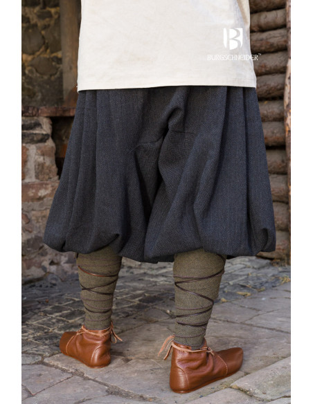 Calça Rus Borys Wide Leg, Preto-Cinza