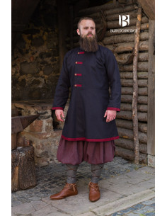 Casaco medieval modelo Rus Jakub, Preto-Borgonha 2