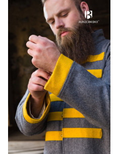Casaco medieval modelo Rus Bartosz, Cinza Escuro-Amarelo 2