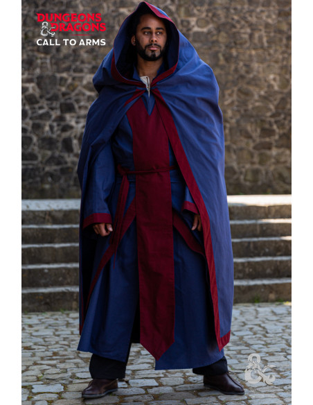 Capa de Feiticeiro Medieval, Azul...