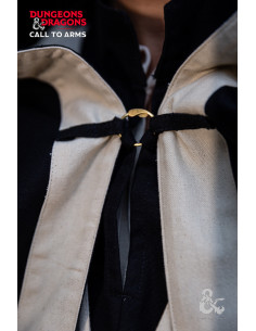 Capa de Feiticeiro Medieval, Natural Preto-Branco 2