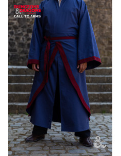 Saia de Batalha do Feiticeiro, Azul Escuro-Borgonha