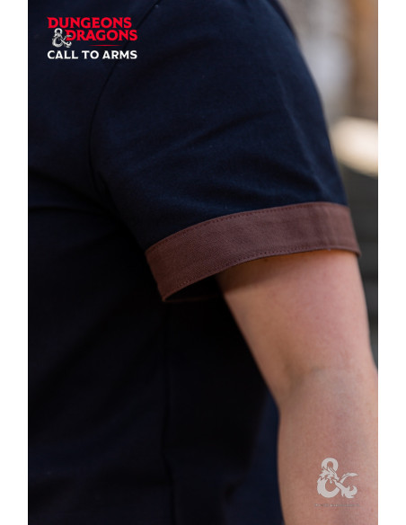 Camisa medieval Rogue, preto-marrom