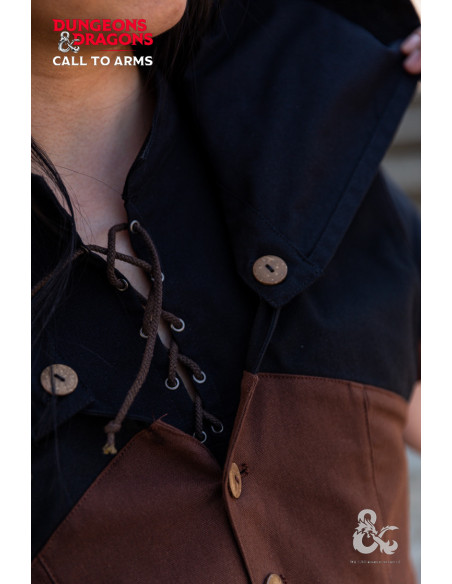 Colete medieval com capuz Rogue,...