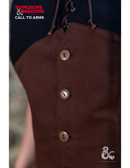 Colete medieval com capuz Rogue,...