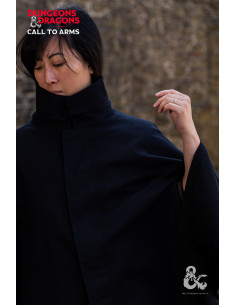 Capa medieval curta do Rogue, preta 2