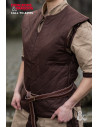 Colete de guerreiro medieval, marrom