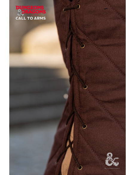 Colete de guerreiro medieval, marrom