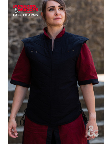 Colete de guerreiro medieval, preto